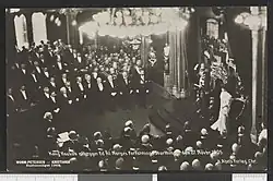 Král Haakon skládá přísahu nad norskou ustavou, 27. listopadu 1905