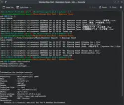 Snímek obrazovky Konsole z KDE Plasma 6