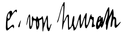Dr. jur. Konstantin von Neurath, podpis