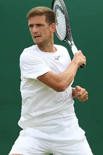 Vít Kopřiva v kvalifikaci Wimbledonu 2023