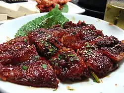Grilované úhoří maso, Korea