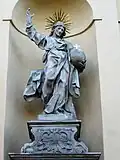 Socha Krista ve zdi kostela – Ondřej Zahner