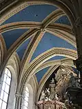 Šestidílná klenba presbyteria kostela