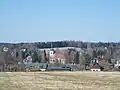 Pohled na kostel od kaple Nejsvětější Trojice (2016)