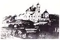 Malba kostela Jména Panny Marie ve Křtinách od neznámého autora pocházející zřejmě z doby před rokem 1844
