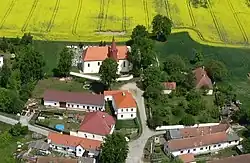 Severní část obce s kostelem