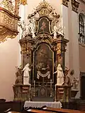 Oltář sv. Augustina v kostele Nejsvětější Trojice ve Fulneku
