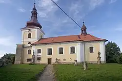 Kostel Nejsvětější Trojice (Mlázovice), Na Tvrzi, Mlázovice.JPG