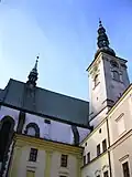 pohled na kostel z Filipcova nám.