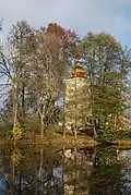 Kostel - pohled přes rybník