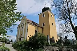 Pohled na kostel od jihozápadu
