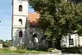 Kostel sv. Prokopa - pohled na hranolovou věž