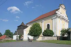 Barokní kostel svatého Víta v Bojanově