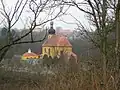 Celkový pohled na kostel od hradu Věžka