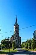 pohledy na kostel svatého Václava ve Velelibech