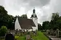 Pohled od hřbitova