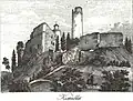 Hrad na rytině z roku 1841