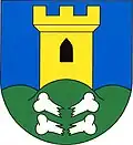 Znak obce Kostomlaty pod Milešovkou