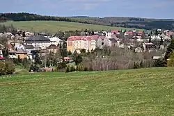 Centrum městyse od jihu