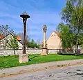 Zvonička a mariánský sloup
