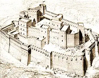 Krak des Chevaliers, skica hradu