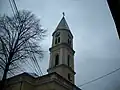 Věž kostela vysoká 38 m