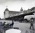 František Krátký: Před Průmyslovým palácem, Jubilejní výstava v Praze, 1891