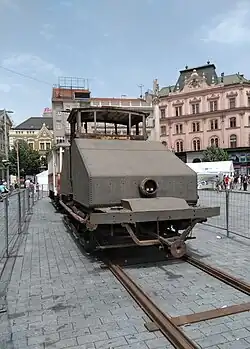 Kropicí vůz č. 3 při Dopravní nostalgii 2019