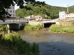 Potok vlévající se v Adamově do Svitavy