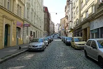 Krymská ulice ve Vršovicích