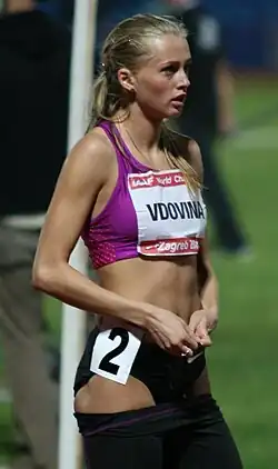 Xenija Vdovinová na mítinku v Záhřebu 2010