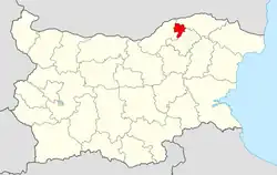 Obština na mapě Bulharska