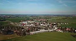 Letecký pohled na obec