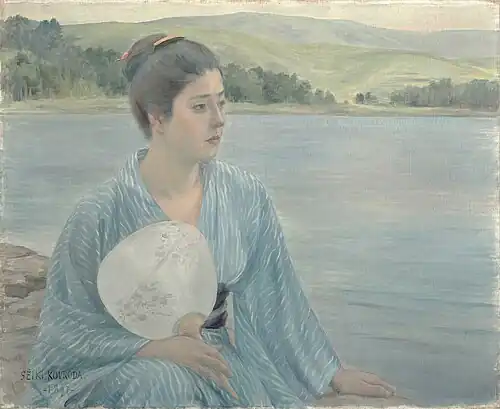 U jezera, olej na plátně, Seiki Kuroda, 1897