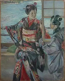 Maiko, olej na plátně, Seiki Kuroda, 1893