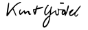 Kurt Gödel – podpis