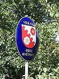 Uvítací tabule na silnici od Sibřiny
