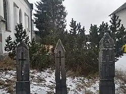 Tři umrlčí prkna u kostela svatého Štěpána v Kvildě
