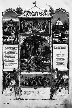 Balada Štědrý den ilustrovaná Antonínem Gareisem ml. v časopise Světozor roku 1867