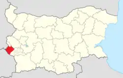 Obština na mapě Bulharska