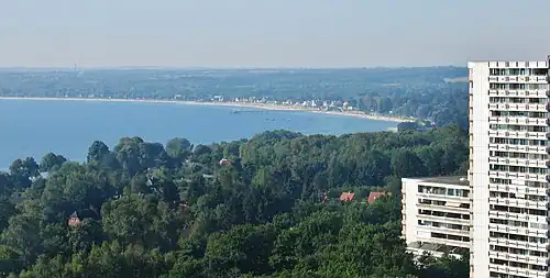 Panoramatický pohled na Lübeckou zátoku z Hansaparku
