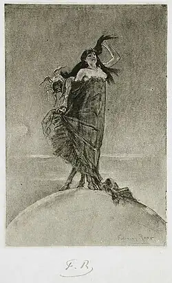 Žena a bláznovství vládnou světu rozm: 16,99x12,07 cm technika: tisk, kresba umístění: Los Angeles County Museum of Art (LACMA), USA