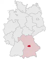 Zemský okres Eichstätt na mapě Německa