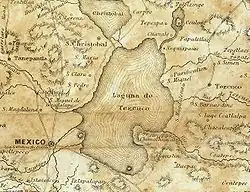 Historická mapa jezera z roku 1847