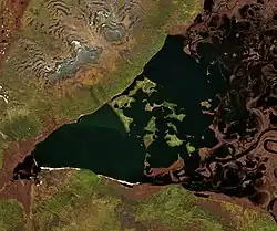 Jezero ze satelitu Sentinel-2 (2021)