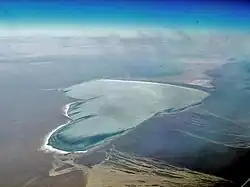Letecký pohled na jezero