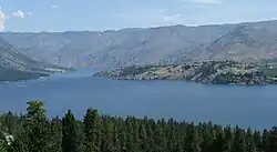 jezero ze silnice Navarre Coulee Road