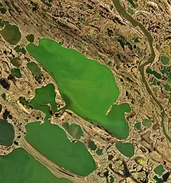 Jezero ze satelitu Sentinel 2 (2021)