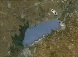 satelitní snímek jezera