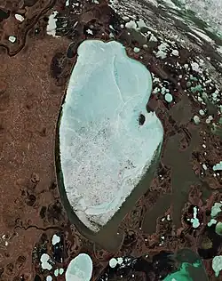 Jezero ze satelitu Sentinel-2 (2022)